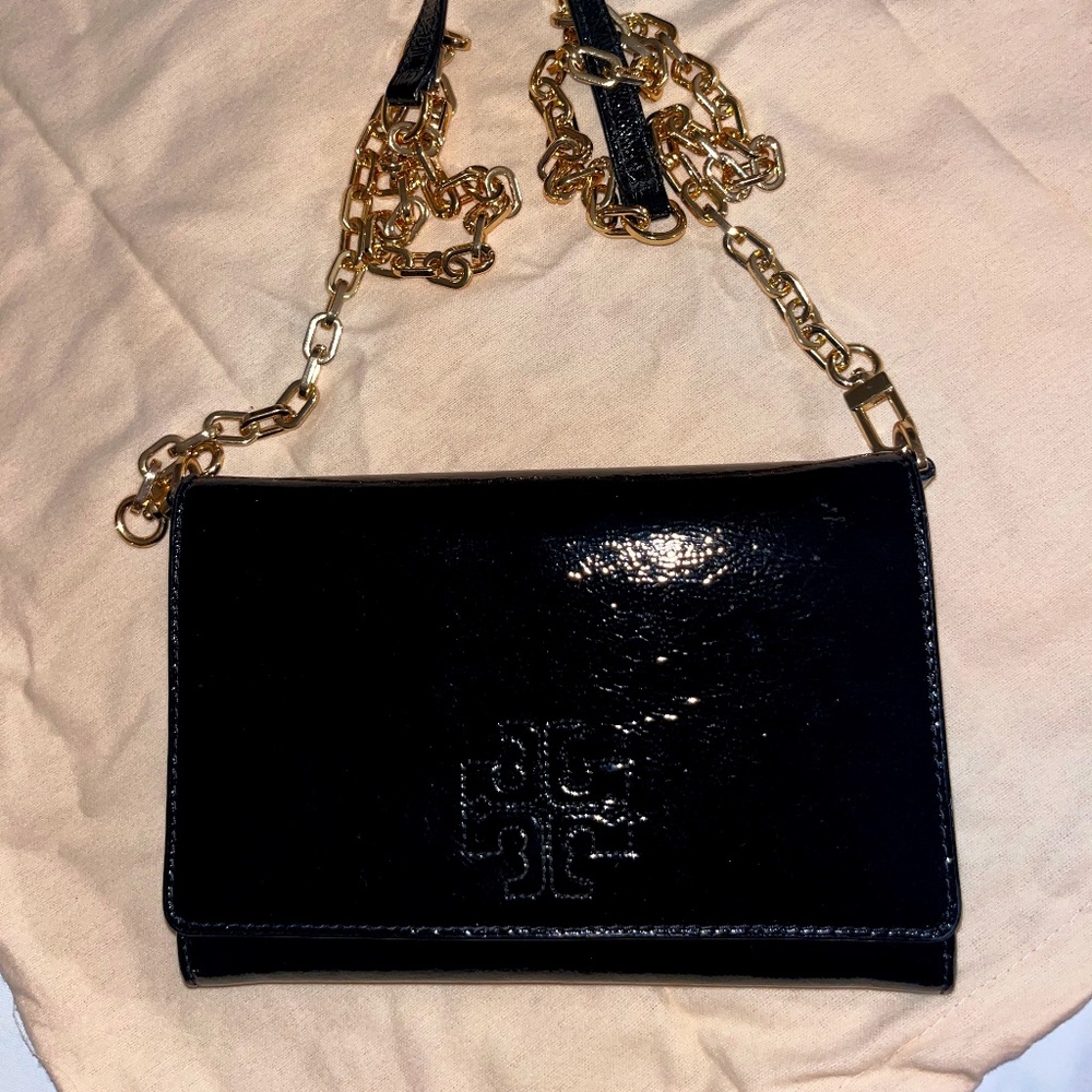 Tory Burch Black Patent Leather Crossbody